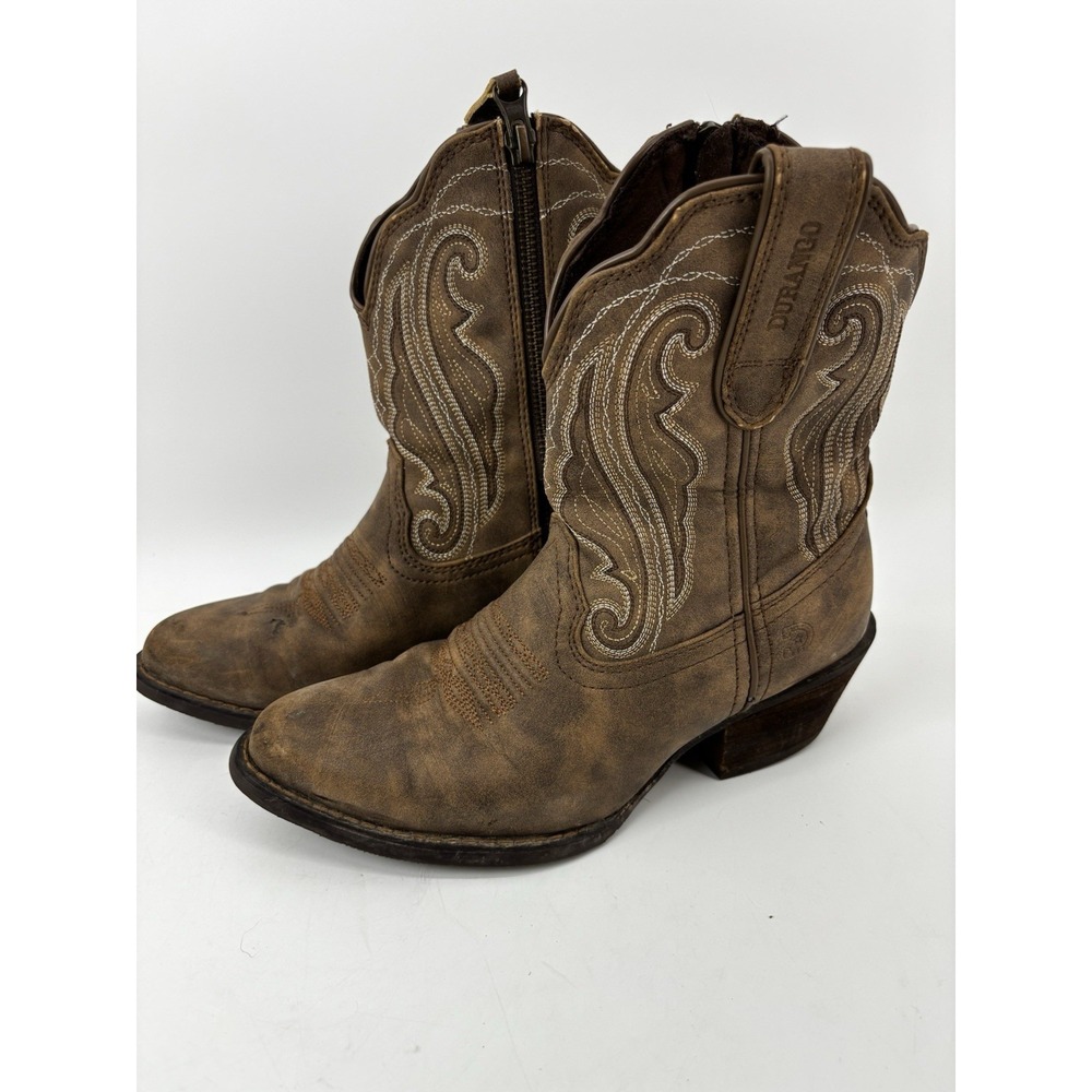 Durango Crush Short Ankle Cowgirl Boots Women's Size 6.5 US 36 EU 3.5 UK